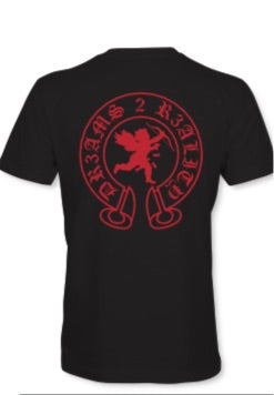 Black with red logo